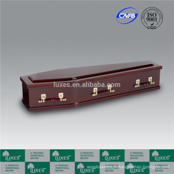 LUXES australien en carton pas chers cercueils avec placage d’acajou